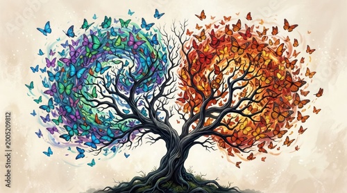 Duality tree a symbolic representation of balance and contrast