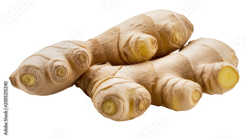 Photos Fresh Creamy Beige Ginger Roots Stacked Together
