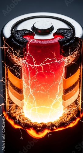 Electric energy soda can explosion.