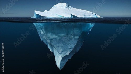 Classic Iceberg With Large Hidden Underwater Part