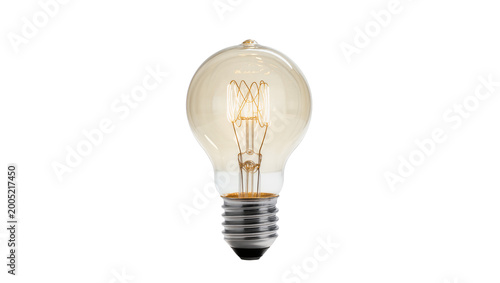 Tableau sur toile Vintage Edison Filament Bulb with Black Screw Base