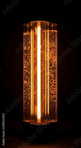 Warm Glowing Light Bulb Filled Object.