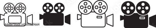 camera icon. video camera symbol. movie sign vector illustration