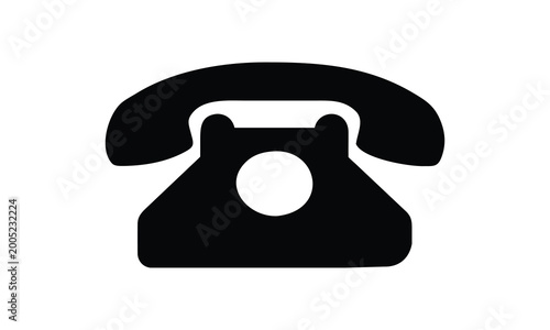 Black rotary phone icon