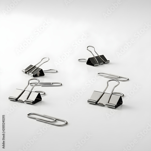 office stationery isolated on white