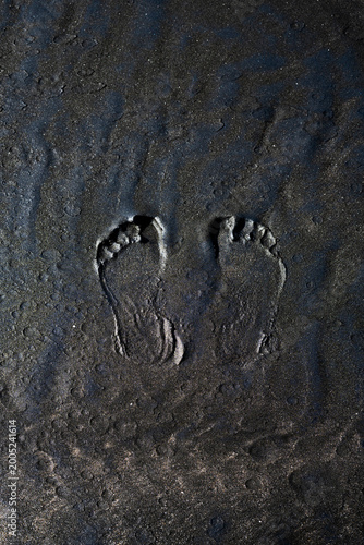 footprint on sand