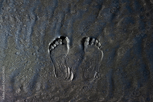 footprint on the sand
