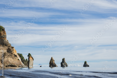 penguins on the rocks