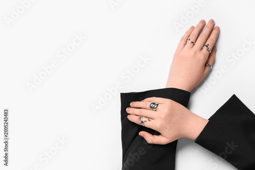 Female hands in beautiful s...