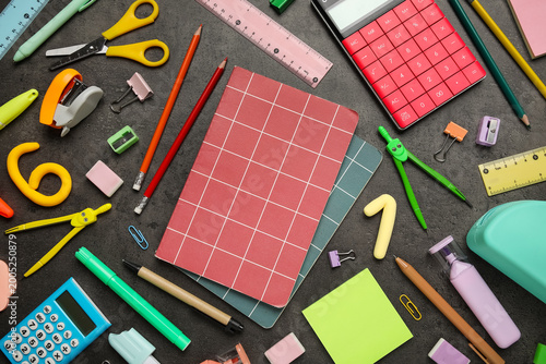 Set of different school sup...