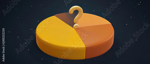 A pie with a question mark on top, great for questioning the answer or seeking clarity