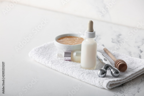 Spa composition with towel,...