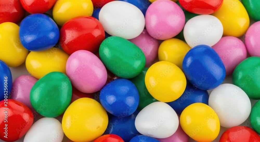 Obraz premium Colorful candy coated chocolate drops background