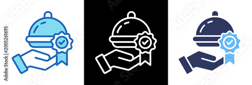 Bild auf Leinwand Food Safety triplestyle icon