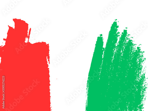 Italian flag with brush stroke,