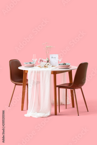 Restaurant table for two wi...
