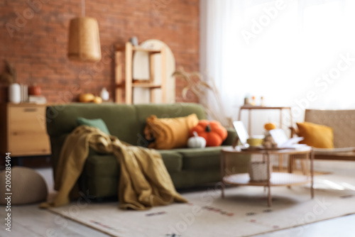 Blurred view of living room...