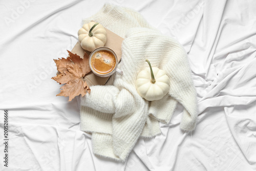 Cup of tasty pumpkin coffee...