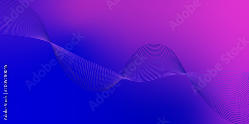 Foto Purple and blue abstract background with a subtle gradient and wavy lines