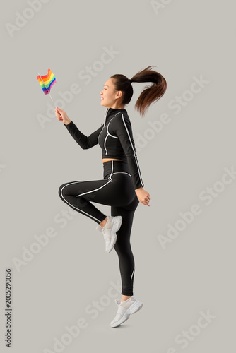 Female Asian athlete with L...