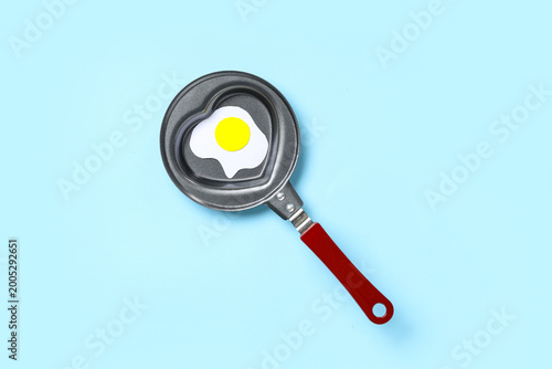 Frying pan in shape of hear...