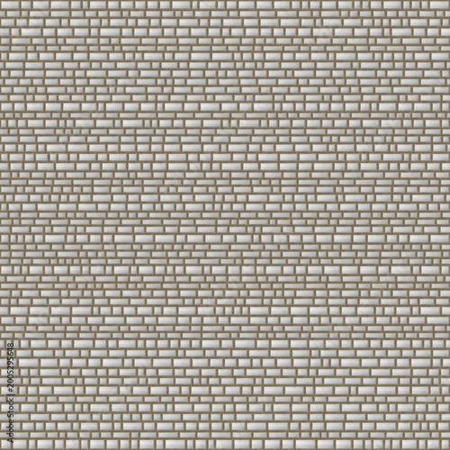 Obraz na plátně Cream ashlar dressed stone wall seamless