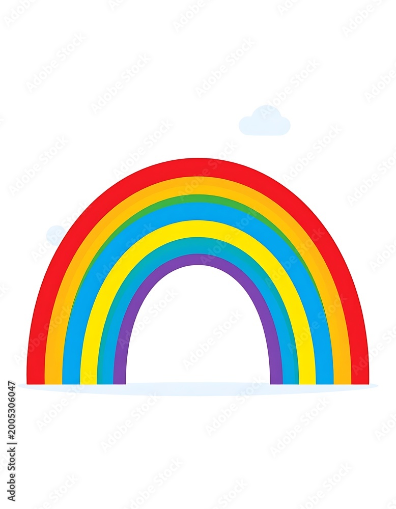 Fototapeta premium A colorful rainbow with seven bands