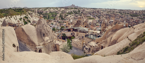 Canvas-taulu Panorama of Goreme town in Cappadocia, Turkey
