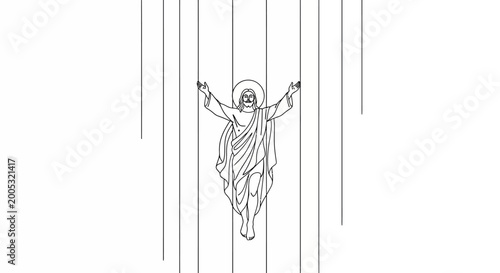 Jesus Christ Crucifixion Illustration Drawing 1.