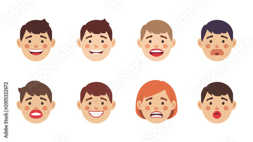 Photography Expressions of Emotion: A spectrum of emotive faces, each depicting a unique expression of human feeling and mental states