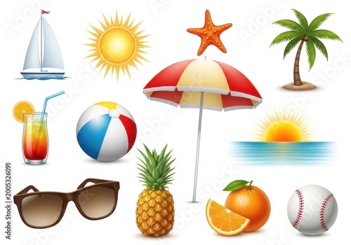 Vibrant summer vacation essentials collection