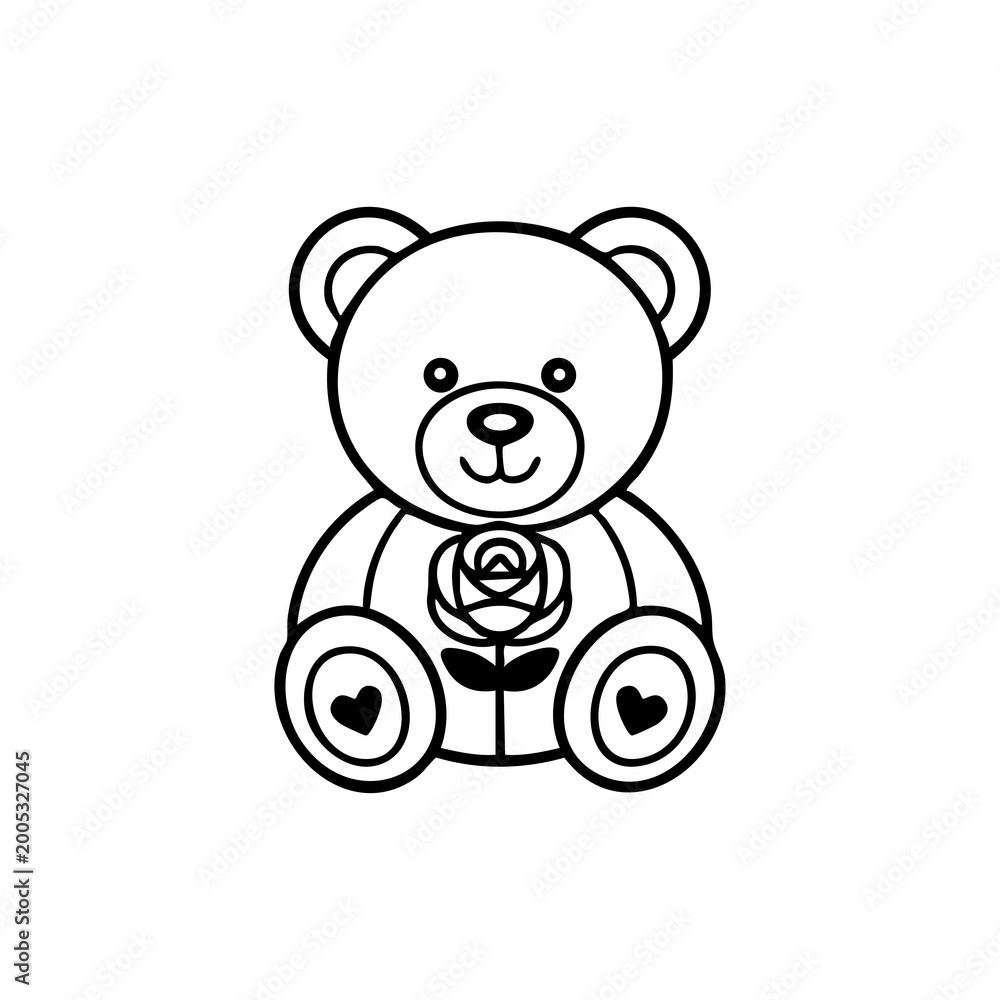 Obraz premium teddy bear vector illustration