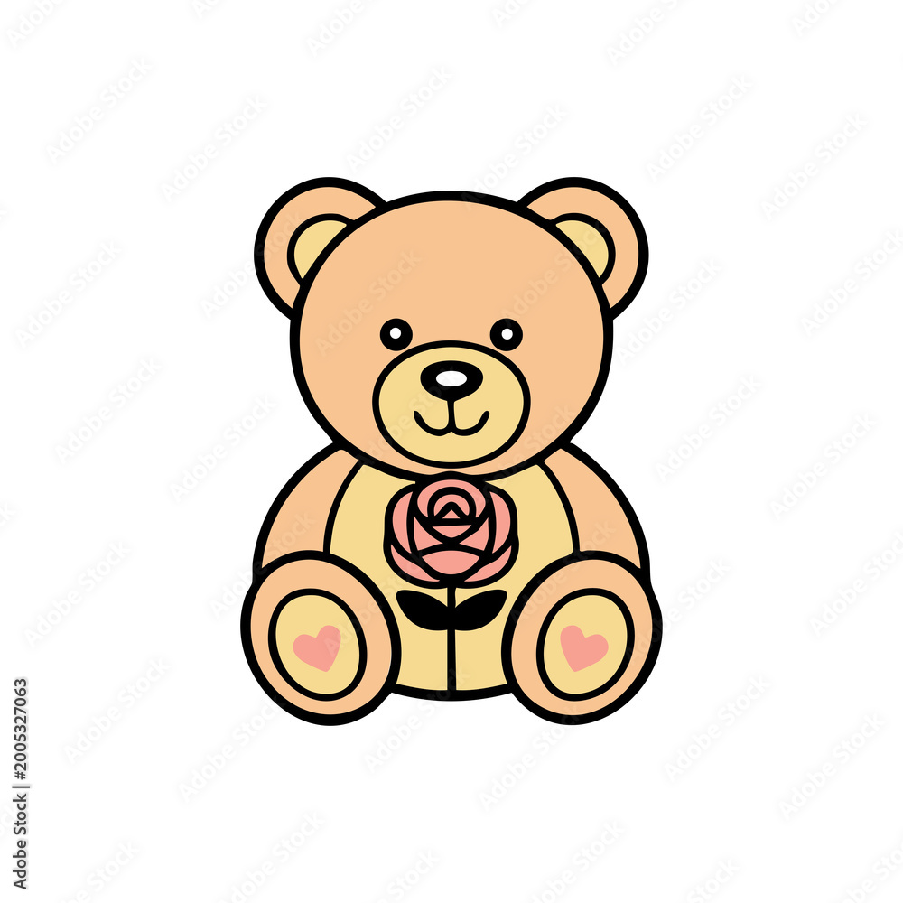 Obraz premium teddy bear with heart
