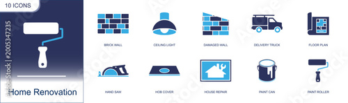 Foto Home renovation icon set