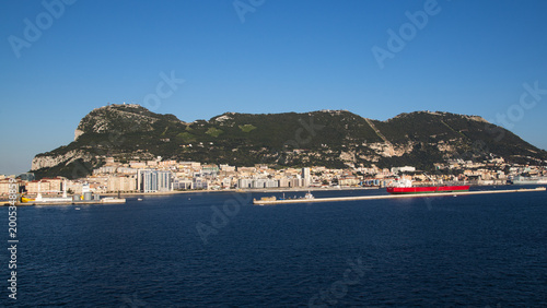 The city and the Rock of Gibraltar.