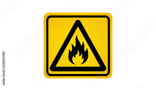 Yellow square sign with black triangle and flame symbol Free Download Yellow square sign with black triangle and flame symbol - GFXLoad