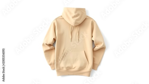 Beige hoodie showcased on a clean white background, highlighting simplicity and modern style.