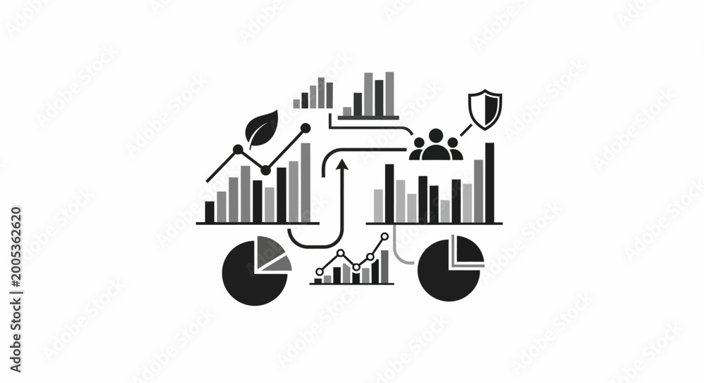 Obraz premium Business Finance Statistics Analysis Concept.