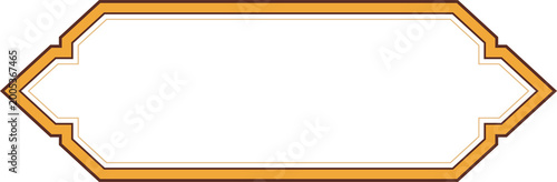 Vintage Badge Frame. Retro Name plat Elemen Illustration