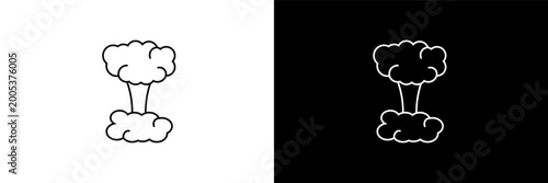 Konstfotografi bomb detonation outline icons in army and milatry category