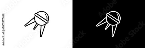 Photos sputnik outline icons in astronomy category