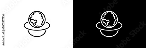Cuadro en lienzo relativity outline icons in astronomy category