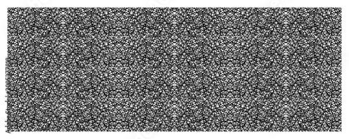 Foto Tangled chaotic lines pattern with dense mesh texture and scribble style