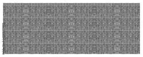 Tableau sur toile Geometric grid pattern with intersecting parallel lines in linear style