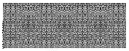 Triangular mosaic pattern with complex geometric ornaments for architectural design