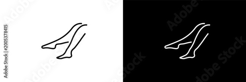 legs outline icons in beauty category. White and Black style linear legs icon