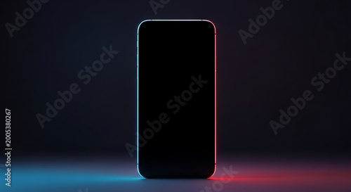 smartphone with glowing edges on dark surface high quality professional detailed