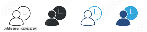 Photos User time icon set