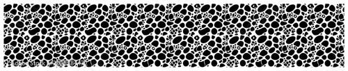 Fotografie Horizontal decorative border with organic pebble shapes in stone style
