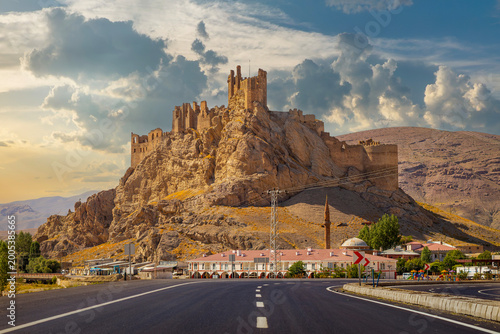 Hosap Kalesi (Castle) Van, Turkey. View on hosap castle on and the surrounding mountains of Hosap castle in Eastern Turkey.
